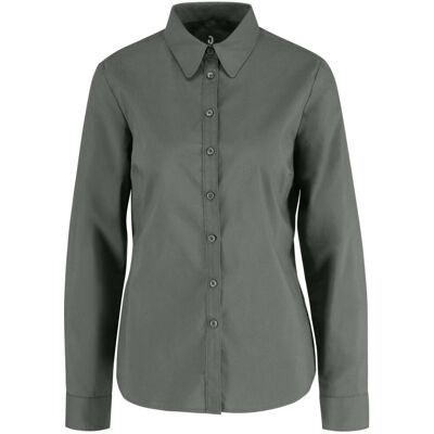 JOBELINE Damen Bluse Porter Langarm, Regular Fit; Kleidergrösse 40; dunkelgrau JOBELINE Damen Bluse Porter Langarm, Regular Fit; Kleidergrösse 40; dunkelgrau