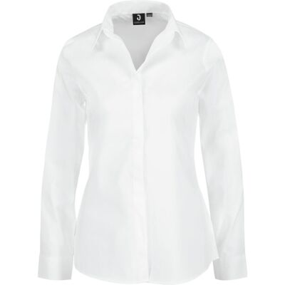 JOBELINE Damen Bluse Fiore Langarm; Kleidergrösse 50; weiss JOBELINE Damen Bluse Fiore Langarm; Kleidergrösse 50; weiss