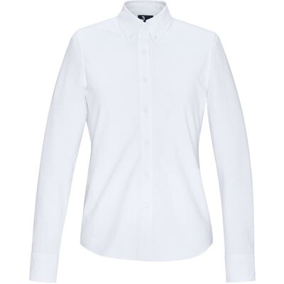 JOBELINE Damen Bluse Piqué Langarm; Kleidergrösse L; weiss JOBELINE Damen Bluse Piqué Langarm; Kleidergrösse L; weiss
