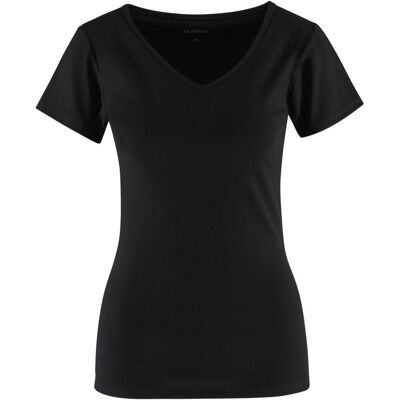 PULSIVA Damenshirt Double-V; Kleidergrösse L; schwarz; 2 Stück / Pack PULSIVA Damenshirt Double-V; Kleidergrösse L; schwarz; 2 Stück / Pack