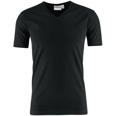 PULSIVA Herrenshirt Double-V; Kleidergrösse L; schwarz; 2 Stück / Pack PULSIVA Herrenshirt Double-V; Kleidergrösse L; schwarz; 2 Stück / Pack