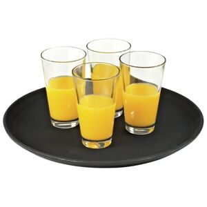 PULSIVA Fiberglas-Tablett Platter rund; 36 cm (Ø); schwarz; rund