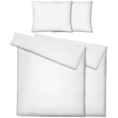 PULSIVA Bettwäsche-Set Parma; 140x200 cm (BxL), 70x90 cm (LxB); weiss; 2 Set / Pack PULSIVA Bettwäsche-Set Parma; 140x200 cm (BxL), 70x90 cm (LxB); weiss; 2 Set / Pack