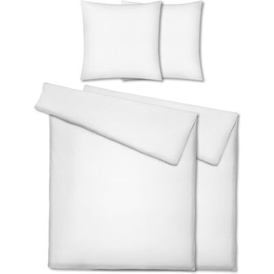 PULSIVA Bettwäsche-Set Parma; 135x200 cm (BxL), 80x80 cm (LxB); weiss; 2 Set / Pack PULSIVA Bettwäsche-Set Parma; 135x200 cm (BxL), 80x80 cm (LxB); weiss; 2 Set / Pack