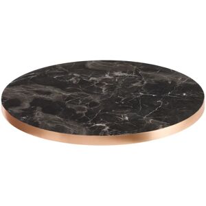 VEGA Tischplatte Marvani rund; 50x2.5 cm (ØxH); kupfer/schwarz/marmoriert; rund