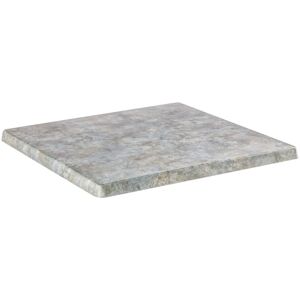 Topalit Tischplatte Topalit quadratisch; 70x70 cm (LxB); beton/blau; quadratisch