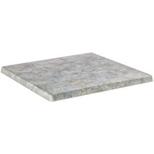 Topalit Tischplatte Topalit quadratisch; 80x80 cm (LxB); beton/blau; quadratisch