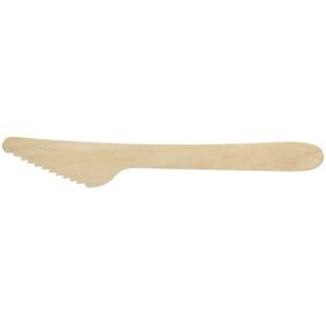 PAPSTAR Einweg-Messer Pure Holz; 16.5 cm (L); natur; 100 Stück / Packung