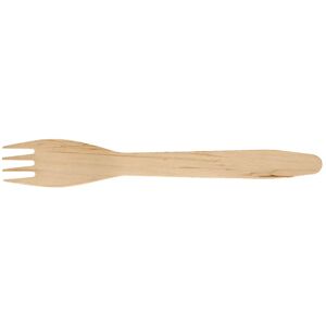 PAPSTAR Einweg-Gabel Pure Holz; 16.5 cm (L); natur; 100 Stück / Packung