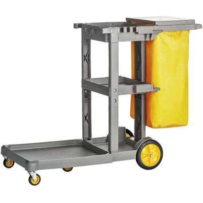 Pulsiva Professioneller Reinigungswagen - Reinigungswagen, Grau, 131x52x99 cm Pulsiva Professioneller Reinigungswagen - Reinigungswagen, Grau, 131x52x99 cm
