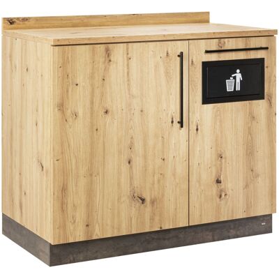 VEGA Servicestation Baristo Basic, mit Abfallsystem; 110x61x99.5 cm (BxTxH); wildeiche, Griff schwarz VEGA Servicestation Baristo Basic, mit Abfallsystem; 110x61x99.5 cm (BxTxH); wildeiche, Griff schwarz