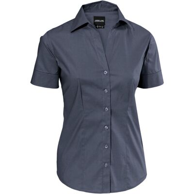 JOBELINE Damen Bluse Cecaria Kurzarm; Kleidergrösse 50; graphit JOBELINE Damen Bluse Cecaria Kurzarm; Kleidergrösse 50; graphit
