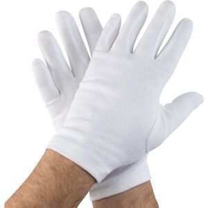 Hygostar Baumwoll-Handschuh Blanc; Kleidergrösse L, 25 cm (L); weiss; 12 Paar / Pack Hygostar Baumwoll-Handschuh Blanc; Kleidergrösse L, 25 cm (L); weiss; 12 Paar / Pack