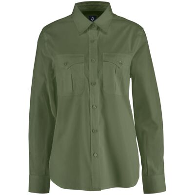 JOBELINE Damen Bluse Marlon Langarm; Kleidergrösse 44; oliv JOBELINE Damen Bluse Marlon Langarm; Kleidergrösse 44; oliv