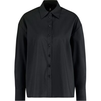 JOBELINE Damen Bluse Porter Langarm, Oversize Fit; Kleidergrösse L; schwarz JOBELINE Damen Bluse Porter Langarm, Oversize Fit; Kleidergrösse L; schwarz