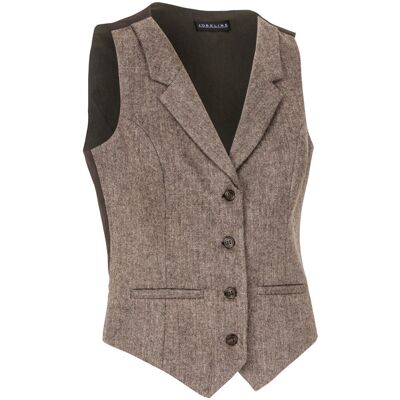JOBELINE Damen Weste Austin; Kleidergrösse 36; braun JOBELINE Damen Weste Austin; Kleidergrösse 36; braun