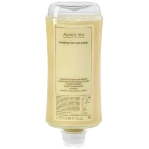 VEGA Spendersystem Shampoo & Duschgel Amber Spa Kunststoff recycelt; 330 ml; gelb; 24 Stück / Packung