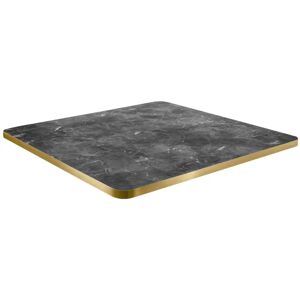 VEGA Tischplatte Marvani quadratisch; 60x60x2.5 cm (LxBxH); gold/schwarz/marmoriert; quadratisch