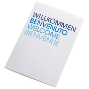 PULSIVA Hotel-Schlüsselkarten-Hülle Welcome Klappkarte; 10x7 cm (LxB); weiss/blau; 100 Stück / Packung
