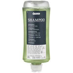 VEGA Shampoo & Duschgel V-Touch Silver Kunststoff recycelt; 330 ml; anthrazit/grau; 24 Stück / Packung