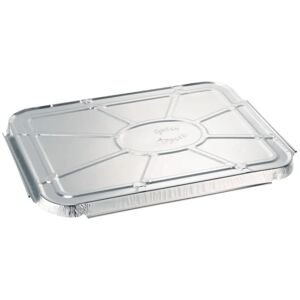 Contital Aluminium-Deckel passend zu 1020 ml Form; 22.5x17.5 cm (LxB); silber; rechteckig; 100 Stück / Packung