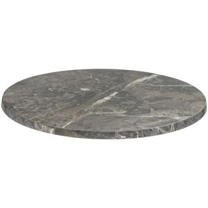 Topalit Tischplatte Topalit rund; 60 cm (Ø); marmoriert/schwarz; rund