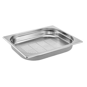 PULSIVA GN-Behälter Basic 1/2 gelocht; Grösse GN 1/2, 1200ml, 32.5x26.5x4 cm (LxBxT); silber