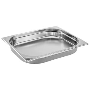 PULSIVA GN-Behälter Basic 1/2; Grösse GN 1/2, 2400ml, 32.5x26.5x4 cm (LxBxT); silber