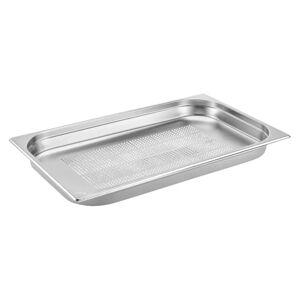 PULSIVA GN-Behälter Basic 1/1 gelocht; Grösse GN 1/1, 5000ml, 53x32.5x4 cm (LxBxT); silber