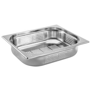 PULSIVA GN-Behälter Basic 1/2 gelocht; Grösse GN 1/2, 4000ml, 32.5x26.5x6.5 cm (LxBxT); silber