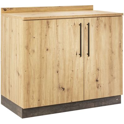 VEGA Servicestation Baristo Basic, mit Drehtüren; 110x61x99.5 cm (BxTxH); wildeiche, Griff schwarz VEGA Servicestation Baristo Basic, mit Drehtüren; 110x61x99.5 cm (BxTxH); wildeiche, Griff schwarz