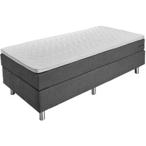 ERWIN M. Boxspringbett Basic Möbelstoff, ohne Rückenteil; 90x200x63 cm (BxLxH); anthrazit; H3-fest