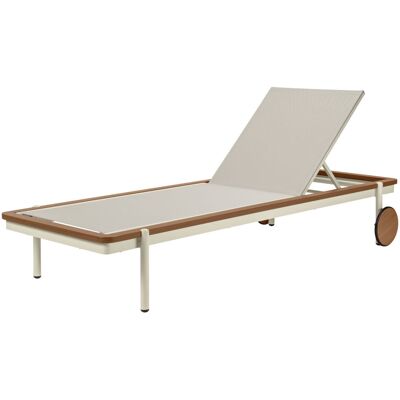 VEGA Sonnenliege Rivan; 202x72x33 cm (LxBxH); Sitz beige, Gestell teak VEGA Sonnenliege Rivan; 202x72x33 cm (LxBxH); Sitz beige, Gestell teak
