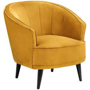 VEGA Sessel Garbo; 86x75x84 cm (BxTxH); Sitz gold, Gestell schwarz