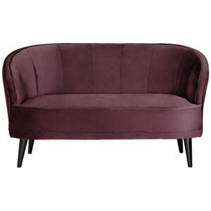 VEGA 2-Sitzer Sofa Garbo; 150x75x84 cm (BxTxH); Sitz violett, Gestell schwarz