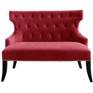 VEGA 2-Sitzer Sofa Teatro; 122x73x92 cm (BxTxH); Sitz bordeaux, Gestell schwarz