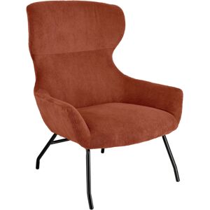 VEGA Ohrensessel Malin; 75x77x103 cm (BxTxH); Sitz terrakotta, Gestell schwarz VEGA Ohrensessel Malin; 75x77x103 cm (BxTxH); Sitz terrakotta, Gestell schwarz