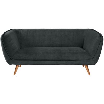 VEGA Sofa Kelso Cord, 3-Sitzer; 183x88x76 cm (BxTxH); Sitz anthrazit, Gestell buche VEGA Sofa Kelso Cord, 3-Sitzer; 183x88x76 cm (BxTxH); Sitz anthrazit, Gestell buche