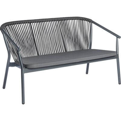 VEGA Outdoor Sofa Calvo 3-Sitzer; 140x75x78 cm (BxTxH); Sitz anthrazit, Gestell anthrazit VEGA Outdoor Sofa Calvo 3-Sitzer; 140x75x78 cm (BxTxH); Sitz anthrazit, Gestell anthrazit