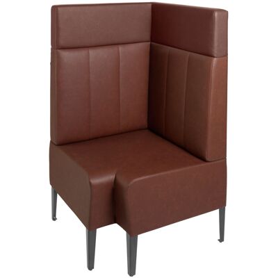 VEGA Polstersitzecke Adapto mit Rückenelement und Aufsatzpolster; 75x75x127 cm (BxTxH); Sitz braun, Gestell schwarz VEGA Polstersitzecke Adapto mit Rückenelement und Aufsatzpolster; 75x75x127 cm (BxTxH); Sitz braun, Gestell schwarz
