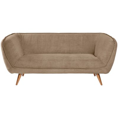 VEGA Sofa Kelso Cord, 3-Sitzer; 183x88x76 cm (BxTxH); Sitz taupe, Gestell buche VEGA Sofa Kelso Cord, 3-Sitzer; 183x88x76 cm (BxTxH); Sitz taupe, Gestell buche