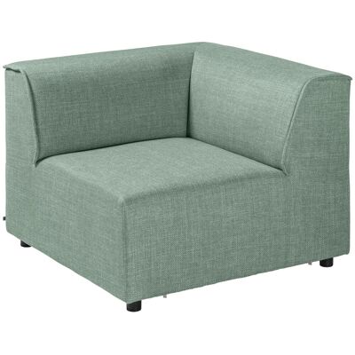 VEGA Eckelement für modulares Sofa Belford; 93x93x70 cm (BxTxH); Sitz graublau, Gestell schwarz VEGA Eckelement für modulares Sofa Belford; 93x93x70 cm (BxTxH); Sitz graublau, Gestell schwarz
