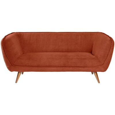 VEGA Sofa Kelso Cord, 3-Sitzer; 183x88x76 cm (BxTxH); Sitz terrakotta, Gestell buche VEGA Sofa Kelso Cord, 3-Sitzer; 183x88x76 cm (BxTxH); Sitz terrakotta, Gestell buche