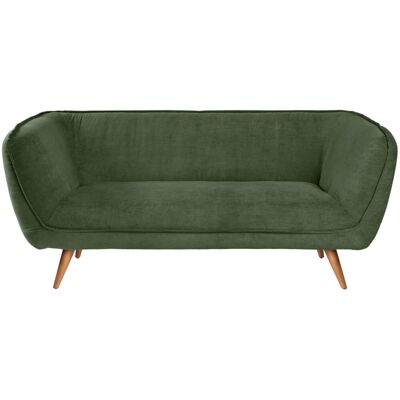 VEGA Sofa Kelso Cord, 3-Sitzer; 183x88x76 cm (BxTxH); Sitz grün, Gestell buche VEGA Sofa Kelso Cord, 3-Sitzer; 183x88x76 cm (BxTxH); Sitz grün, Gestell buche