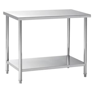 PULSIVA Arbeitstisch Cromo ohne Aufkantung; 120x85x60 cm (BxHxT); silber