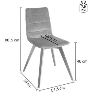VEGA Schalenstuhl Milaria Samt, 2er Pack; 60x51x88.5 cm (BxTxH); Sitz tannengrün, Gestell nussbaum; 2 Set / Pack VEGA Schalenstuhl Milaria Samt, 2er Pack; 60x51x88.5 cm (BxTxH); Sitz tannengrün, Gestell nussbaum; 2 Set / Pack