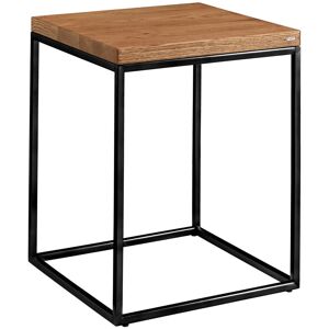 VEGA Beistelltisch Deven quadratisch; 40x40x50 cm (LxBxH); Platte eiche antik/braun, Gestell schwarz; quadratisch VEGA Beistelltisch Deven quadratisch; 40x40x50 cm (LxBxH); Platte eiche antik/braun, Gestell schwarz; quadratisch