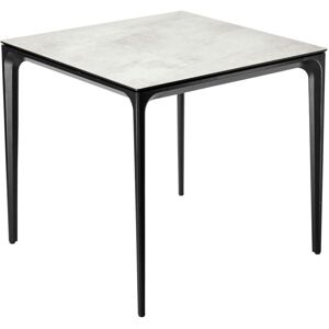 VEGA Outdoor-Tisch Linero quadratisch; 80x80x72 cm (LxBxH); Platte steingrau, Gestell schwarz; quadratisch VEGA Outdoor-Tisch Linero quadratisch; 80x80x72 cm (LxBxH); Platte steingrau, Gestell schwarz; quadratisch