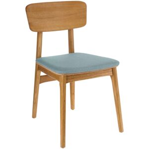 VEGA Stuhl Yorin Stoff; 47x55x82 cm (BxTxH); Sitz hellblau, Gestell braun; 2 Stück / Pack VEGA Stuhl Yorin Stoff; 47x55x82 cm (BxTxH); Sitz hellblau, Gestell braun; 2 Stück / Pack