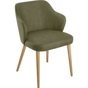 VEGA Polsterstuhl Katya Kunstleder; 55x58x81 cm (BxTxH); Sitz oliv, Gestell braun VEGA Polsterstuhl Katya Kunstleder; 55x58x81 cm (BxTxH); Sitz oliv, Gestell braun